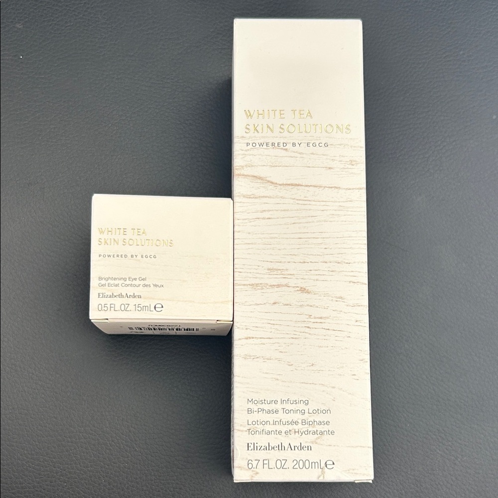 NEW 🆕 lot Elizabeth Arden White Tea Skin Solutions toning lotion & eye gel